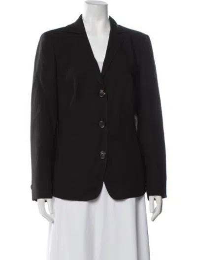 Pre-owned Akris Wool Blazer In Black