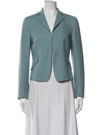 Pre-owned Akris Wool Blazer In Blue