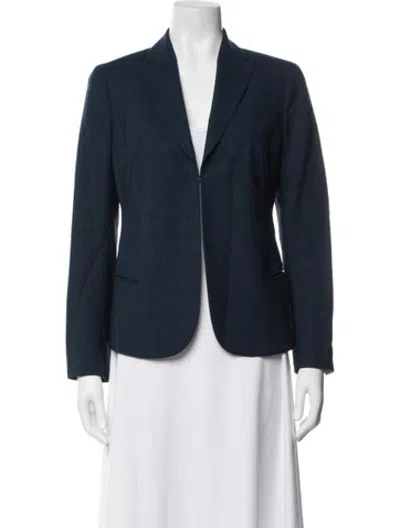 Pre-owned Akris Wool Blazer In Blue