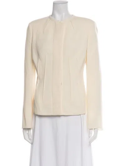 Pre-owned Akris Wool Blazer In Neutrals/yellow