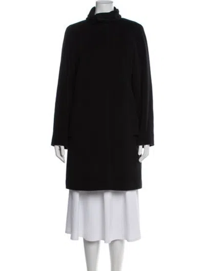 Pre-owned Akris Wool Coat In Black
