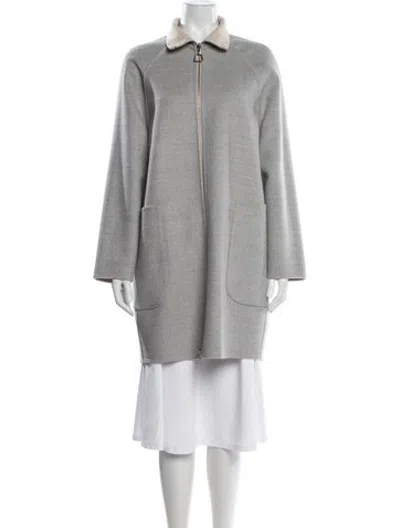 Pre-owned Akris Wool Coat W/ Tags In Grey
