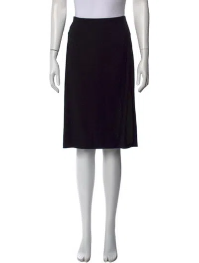 Pre-owned Akris Wool Knee-length Skirt In Black