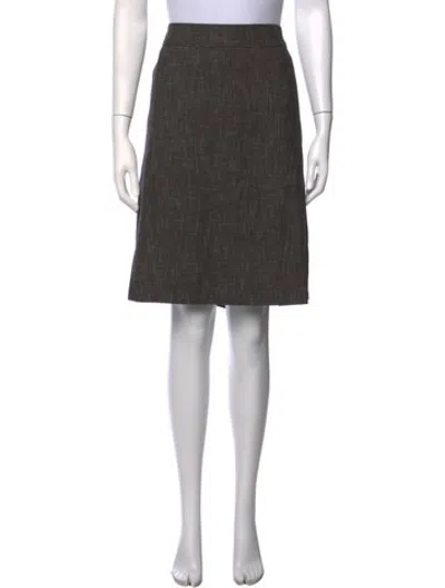 Pre-owned Akris Wool Knee-length Skirt In Brown