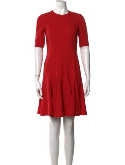 Pre-owned Akris Wool Mini Dress In Red