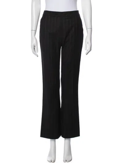 Pre-owned Akris Wool Straight Leg Pants In Black