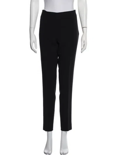 Pre-owned Akris Wool Straight Leg Pants In Black