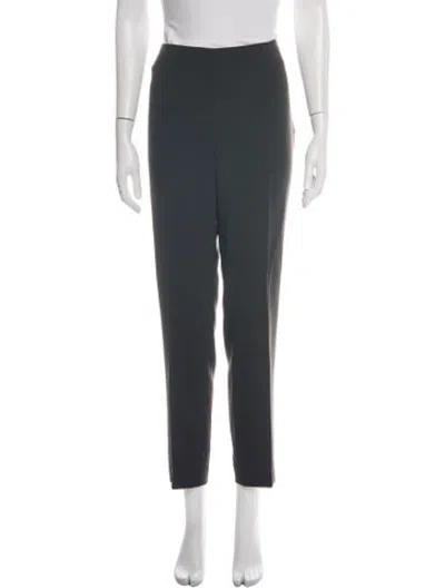 Pre-owned Akris Wool Straight Leg Pants In Black