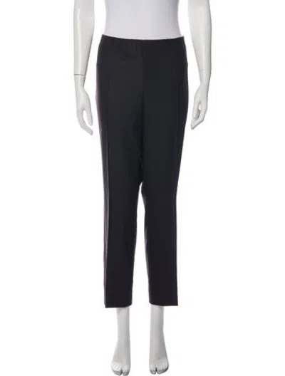 Pre-owned Akris Wool Straight Leg Pants In Blue