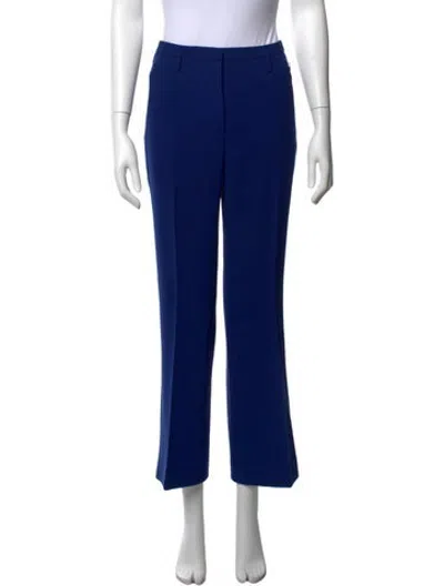 Pre-owned Akris Wool Straight Leg Pants In Blue