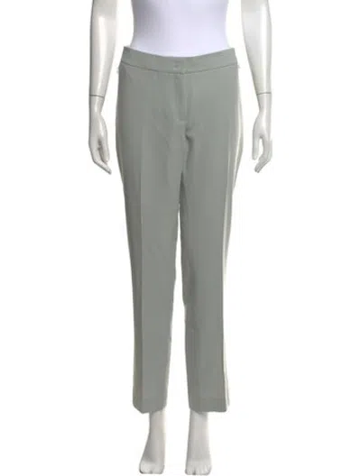 Pre-owned Akris Wool Straight Leg Pants In Green