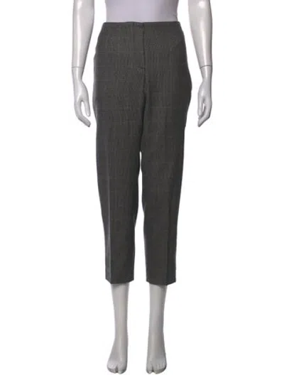 Pre-owned Akris Wool Straight Leg Pants In Grey