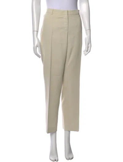 Pre-owned Akris Wool Straight Leg Pants In Neutrals