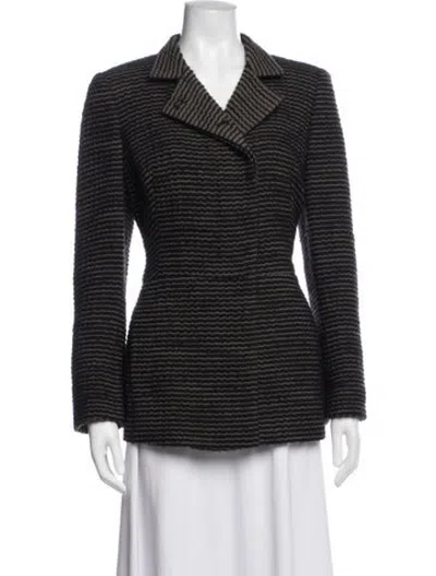 Pre-owned Akris Wool Striped Blazer In Multicolor