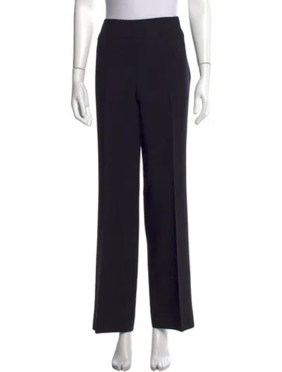 Pre-owned Akris Wool Wide Leg Pants In Black