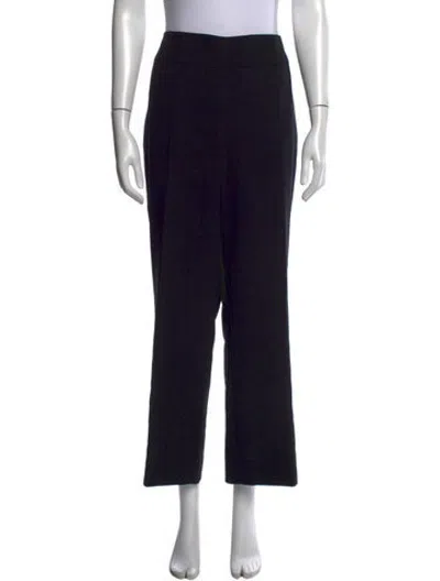 Pre-owned Akris Wool Wide Leg Pants In Black
