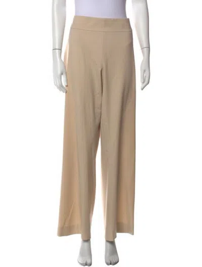 Pre-owned Akris Wool Wide Leg Pants In Neutrals