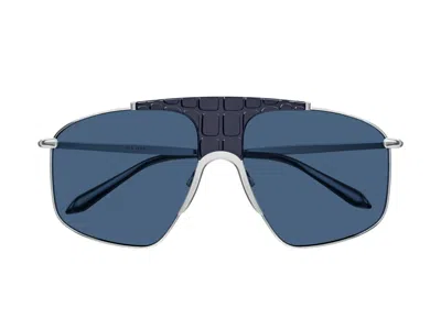Alaïa Aa0098s Oversized Textured Shield Sunglasses In Multi