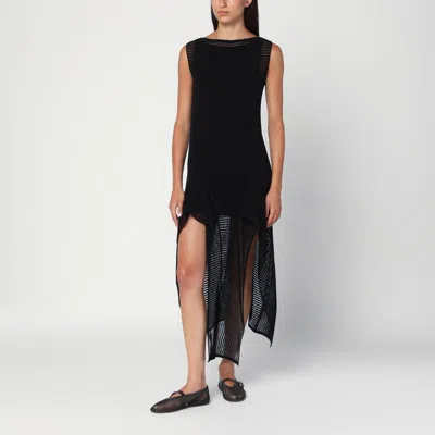 Alaïa Black Knit Dress With Ruches
