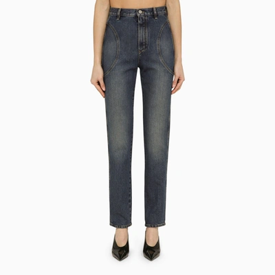 Alaïa Blue High-waisted Denim Jeans