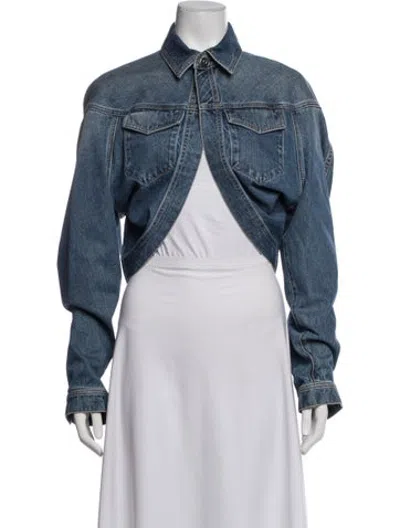 Pre-owned Alaïa Denim Jacket In Blue