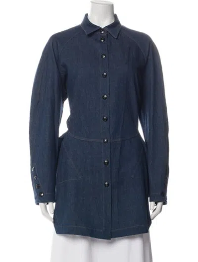 Pre-owned Alaïa Denim Jacket W/ Tags In Blue