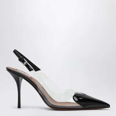 Alaïa Le Coeur Black Patent Leather High Slingback