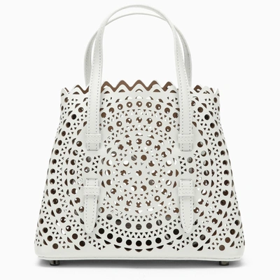 Alaïa Mina 20 White Leather Bag