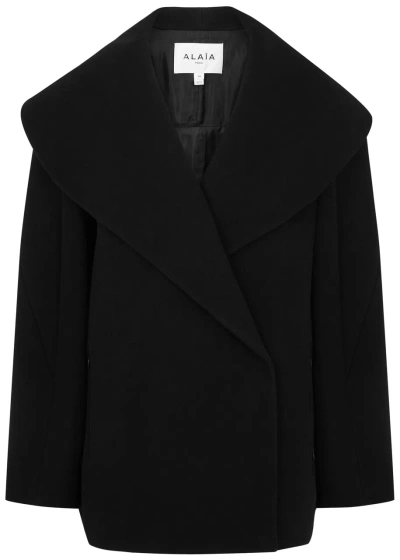 Alaïa Round Wool Jacket In Black