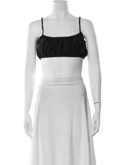 Pre-owned Alaïa Ruffle Embellishment Bikini W/ Tags In Black