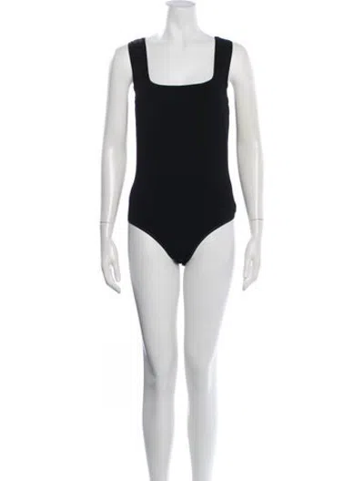 Pre-owned Alaïa Scoop Neck Sleeveless Bodysuit In Black