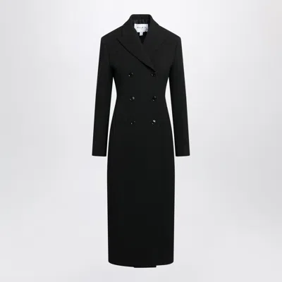 Alaïa Alaia Tailored Wool Crêpe Double-breasted Coat In Black