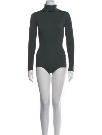 Pre-owned Alaïa Virgin Wool Turtleneck Jumpsuit In Green