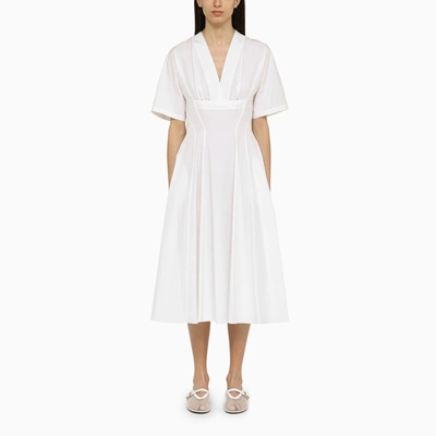 Alaïa White Cotton Midi Dress