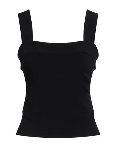 Alaïa Woman Top Black Size M Viscose, Polyester