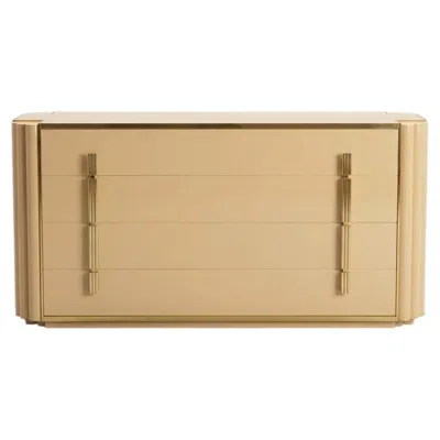 Pre-owned Alain Delon Ivory-colored Chest Of Drawers Designed By  For Maison Jansen 1970 In Beige
