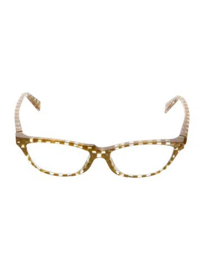 Pre-owned Alain Mikli Cat-eye Eyeglasses In Yellow