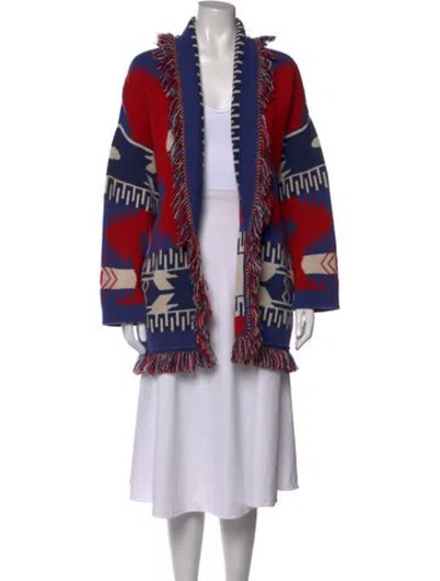 Pre-owned Alanui Cashmere Patterned Sweater In Blue