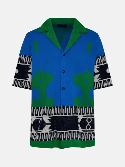 Alanui Green And Blue Cotton Shirt