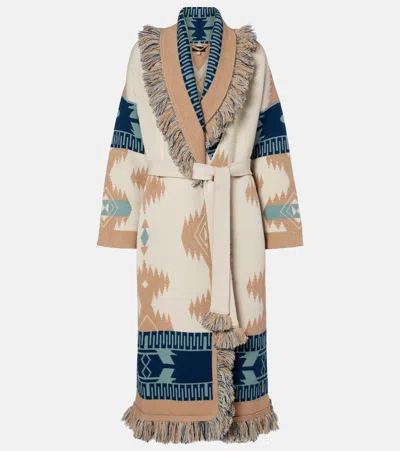 Alanui Icon Jacquard Virgin Wool Cardigan In Multi