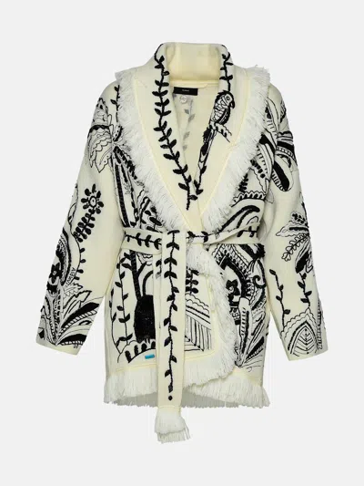 Alanui Kids' White Wool Cardigan