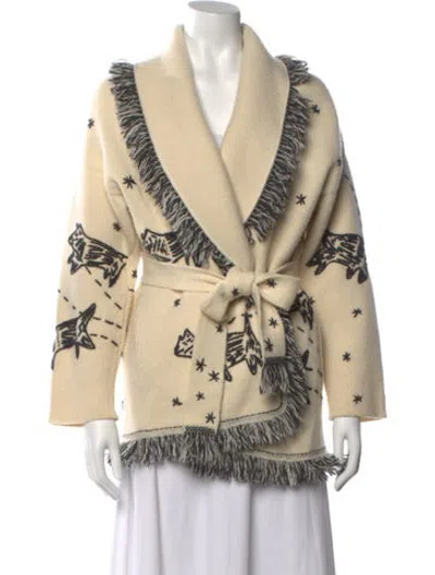 Pre-owned Alanui Wool Graphic Print Sweater In Neutrals