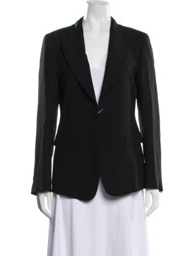 Pre-owned Alberta Ferretti Acetate Blazer In Black