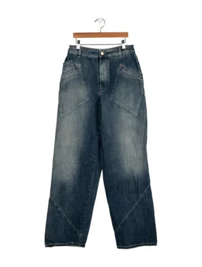 Pre-owned Alberta Ferretti Mid-rise Straight Leg Jeans In Blue