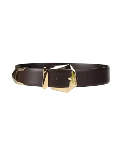 Alberta Ferretti Woman Belt Dark Brown Size L Calfskin