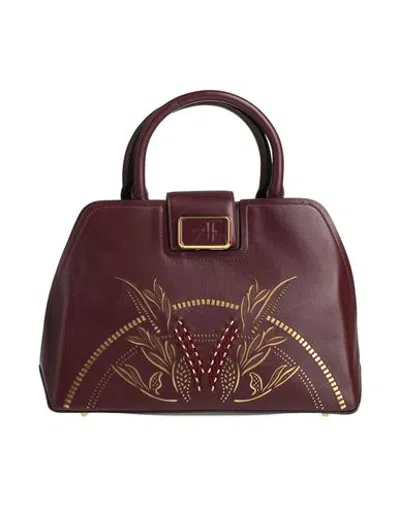 Alberta Ferretti Woman Handbag Plum Size - Leather In Purple