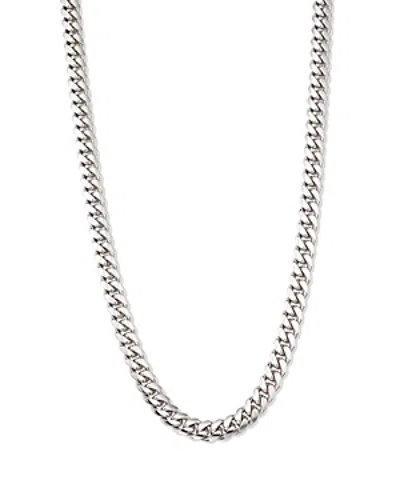 Alberto Amati Sterling Silver Cuban Chain Necklace, 24