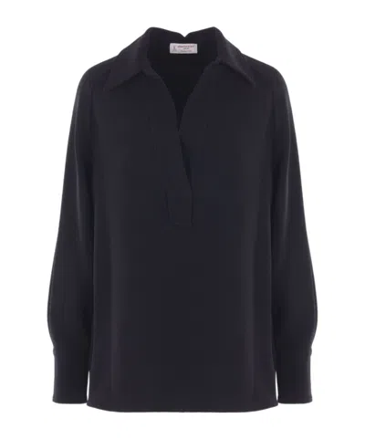 Alberto Biani Crepe Blouse In Black