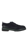 Alberto Guardiani Man Lace-up Shoes Midnight Blue Size 12 Leather