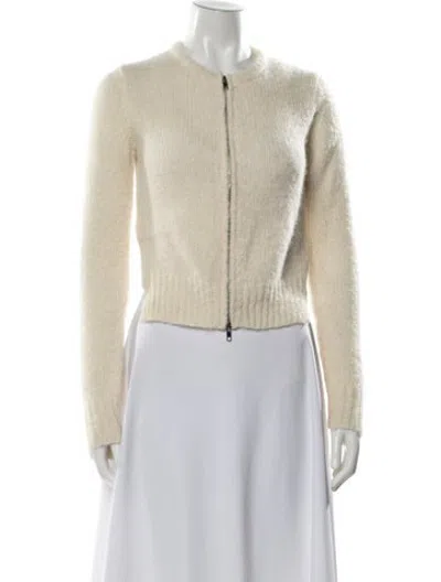 Pre-owned A.l.c Alpaca Open Front Sweater In Neutrals